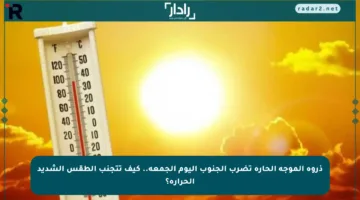 ذروة الموجة الحارة تضرب الجنوب اليوم الجمعة.. كيف تتجنب الطقس الشديد الحرارة؟